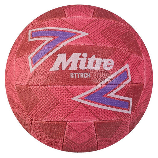 Pink-Purple-White - Front - Mitre Attack Netball