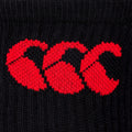 Black-Red - Side - Canterbury Mens Logo Crew Socks