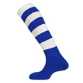 Royal Blue-White - Back - Mitre Mens Mercury Hooped Socks