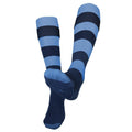Navy-Sky - Side - Mitre Mens Mercury Hooped Socks