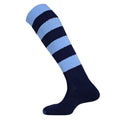 Navy-Sky - Back - Mitre Mens Mercury Hooped Socks