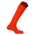 Tangerine-Black - Front - Mitre Mens Mercury 3 Stripes Football Socks
