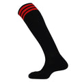 Black-Scarlet - Back - Mitre Mens Mercury 3 Stripes Football Socks