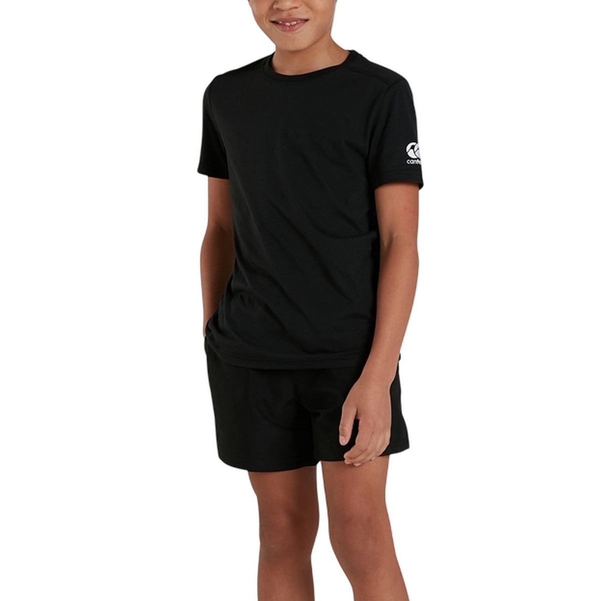 Black - Side - Canterbury Childrens-Kids Club Plain T-Shirt