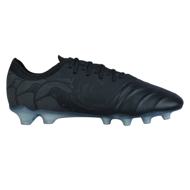 Black-Metallic Silver - Back - Canterbury Unisex Adult Phoenix Genesis Elite Leather Firm Ground Rugby Boots