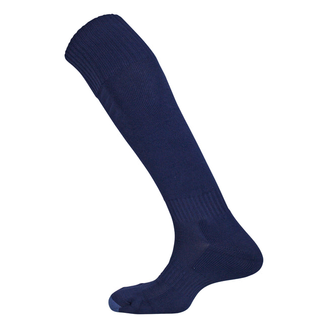 Navy - Front - Mitre Childrens-Kids Mercury Plain Football Socks