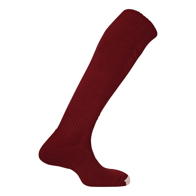 Maroon - Back - Mitre Childrens-Kids Mercury Plain Football Socks