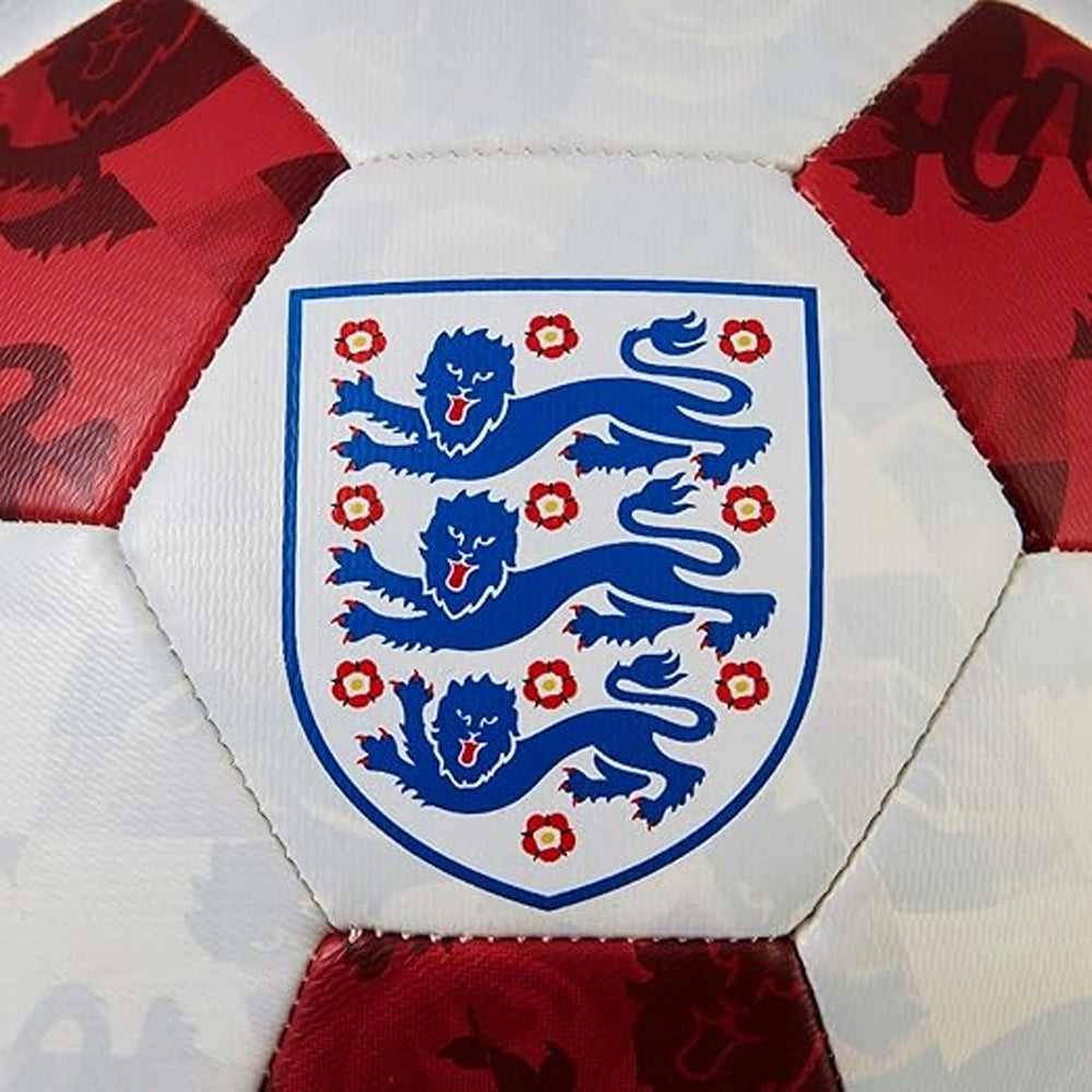 White-Red - Side - Mitre England Mini Football