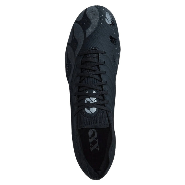 Black-Silver - Pack Shot - Canterbury Unisex Adult Stampede Groundbreak Elite Soft Ground Rugby Boots
