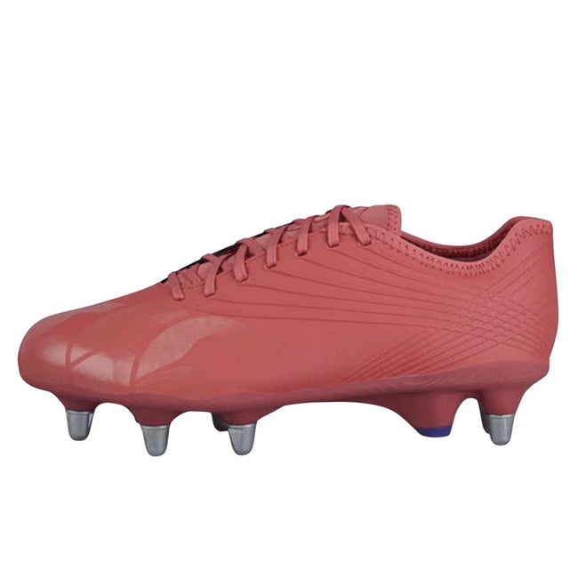 Mars Dust-Orange Crush-Amber Yellow - Pack Shot - Canterbury Unisex Adult Stampede Groundbreak Elite Soft Ground Rugby Boots
