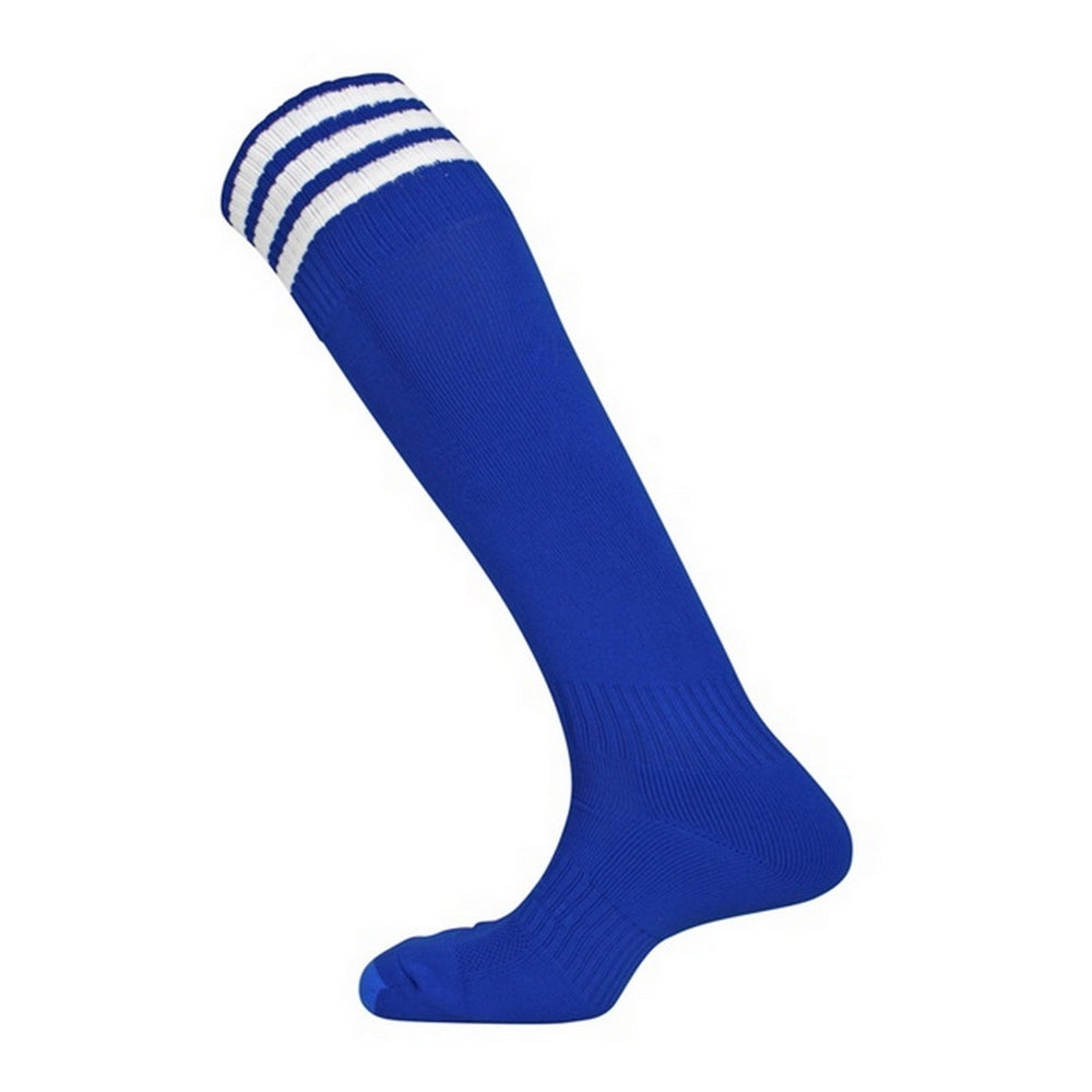 Royal Blue-White - Back - Mitre Childrens-Kids Mercury 3 Stripes Socks