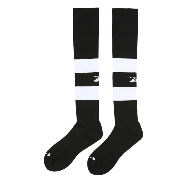 Black - Back - Canterbury Childrens-Kids Club Hooped Socks