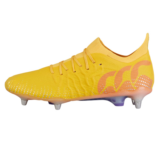 Amber Yellow-Orange Crush-Mars Red - Front - Canterbury Unisex Adult Speed Infinite Elite Soft Ground Rugby Boots