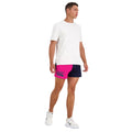 Fuchsia-Navy - Side - Canterbury Mens Harlequin Cotton Twill Shorts