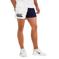 White-Navy - Front - Canterbury Mens Harlequin Cotton Twill Shorts