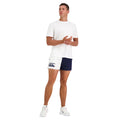 White-Navy - Side - Canterbury Mens Harlequin Cotton Twill Shorts
