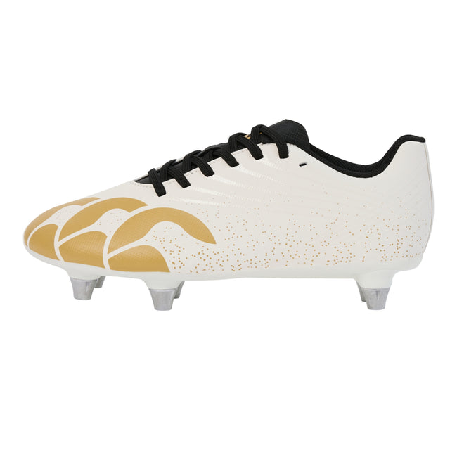 White - Back - Canterbury Childrens-Kids Football Boots