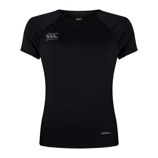 Black-Gunmetal Grey - Front - Canterbury Womens-Ladies Super Light Short-Sleeved T-Shirt