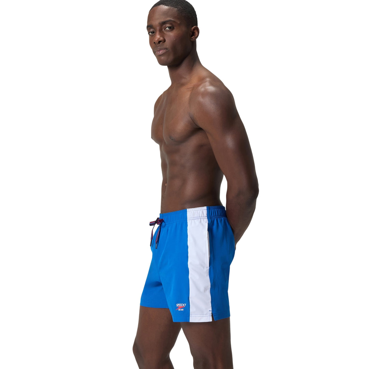 Blue - Side - Speedo Mens Jetstream Volley Retro Swim Shorts