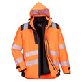 Orange-Black - Front - Portwest Mens PW3 3 In 1 Hi-Vis Safety Jacket