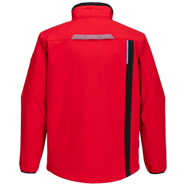Deep Red - Back - Portwest Mens WX3 Softshell Jacket