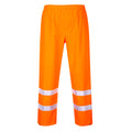 Orange - Back - Portwest Mens Rain Hi-Vis Safety Traffic Trousers