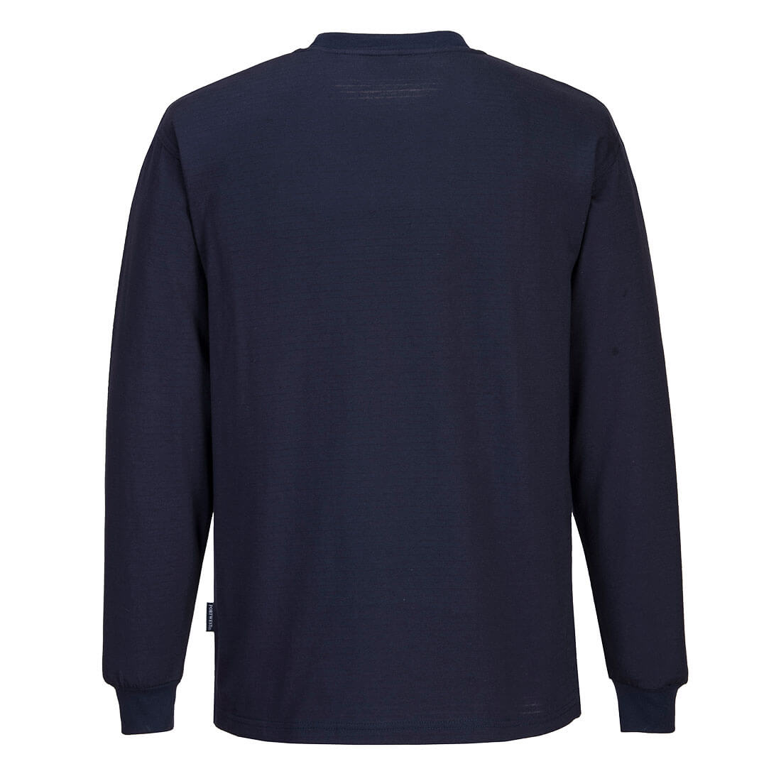 Navy - Back - Portwest Mens Anti-Static Long-Sleeved T-Shirt