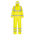 Yellow - Front - Portwest Unisex Adult Hi-Vis Packaway Rain Suit