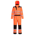 Orange-Black - Front - Portwest Unisex Adult PW3 Waterproof Hi-Vis Safety Overalls