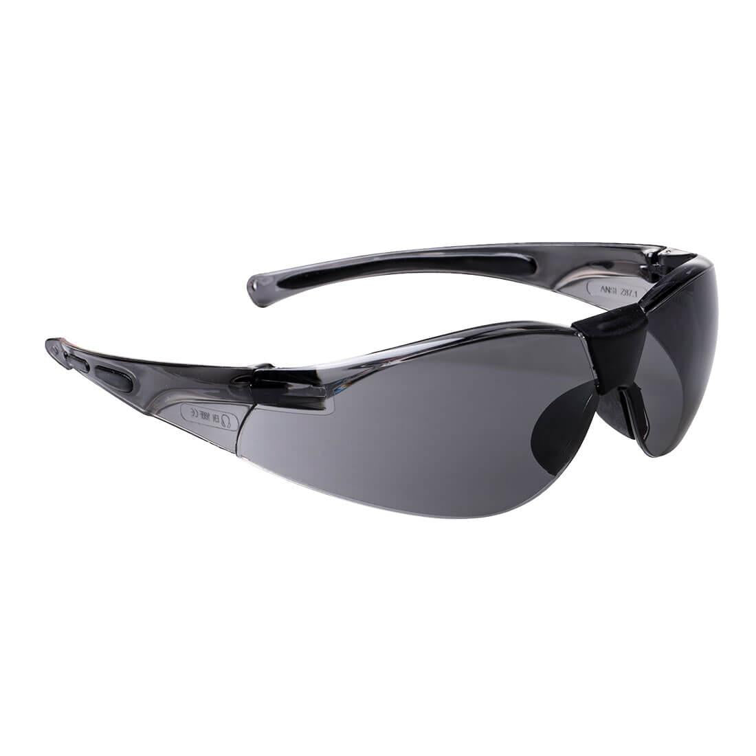 Smoke - Front - Portwest Unisex Adult Wrap Around Safety Glasses