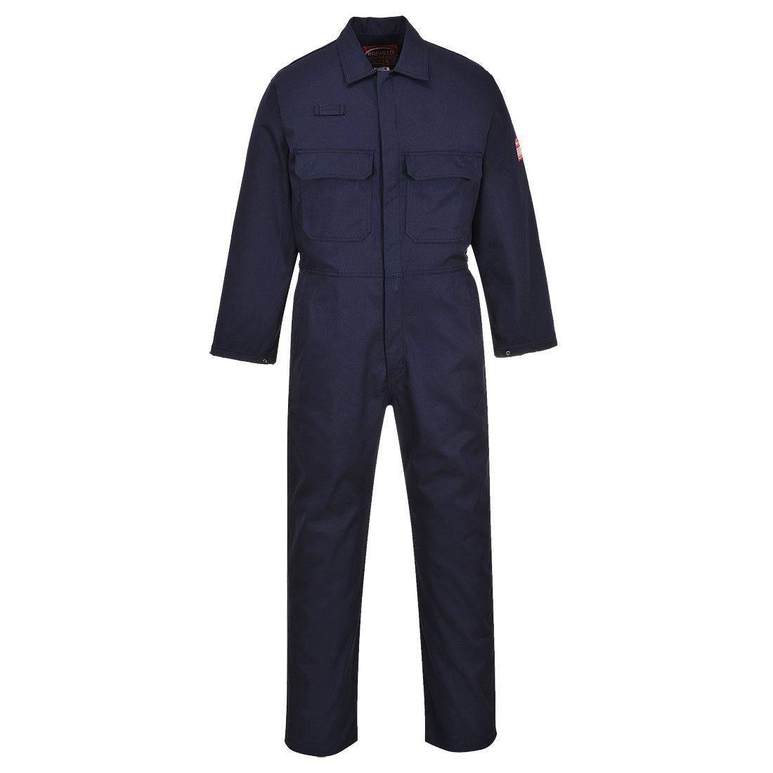 Navy - Front - Portwest Unisex Adult Bizweld Fire Resistant Overalls