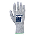 Grey - Back - Portwest Unisex Adult A620 LR PU Palm Cut Resistant Gloves