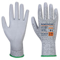 Grey - Front - Portwest Unisex Adult A620 LR PU Palm Cut Resistant Gloves