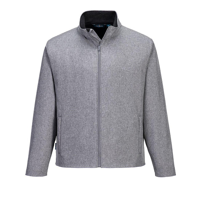 Grey Marl - Front - Portwest Mens Soft Shell Jacket