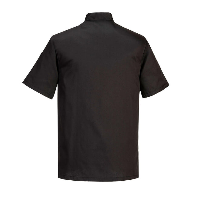 Black - Back - Portwest Mens Kent Chef Jacket