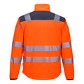 Orange-Grey - Back - Portwest Mens PW3 Hi-Vis Safety Soft Shell Jacket