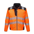 Orange-Black - Front - Portwest Mens PW3 Hi-Vis Safety Soft Shell Jacket
