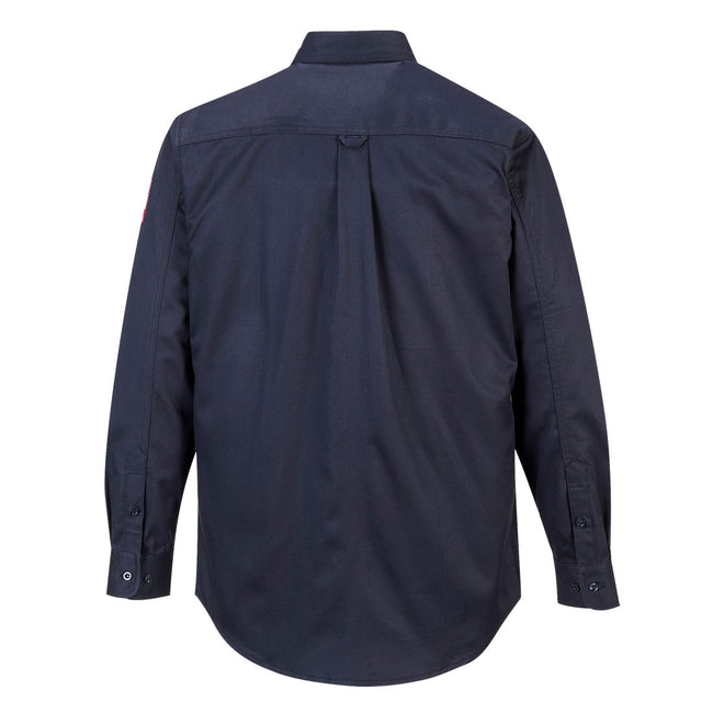 Navy - Back - Portwest Mens Bizflame Shirt