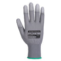 Grey - Back - Portwest Unisex Adult A121 PU Fingertip Grip Gloves