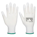 White - Front - Portwest Unisex Adult A121 PU Fingertip Grip Gloves