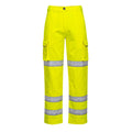 Yellow - Front - Portwest Womens-Ladies Triple Band Hi-Vis Work Trousers