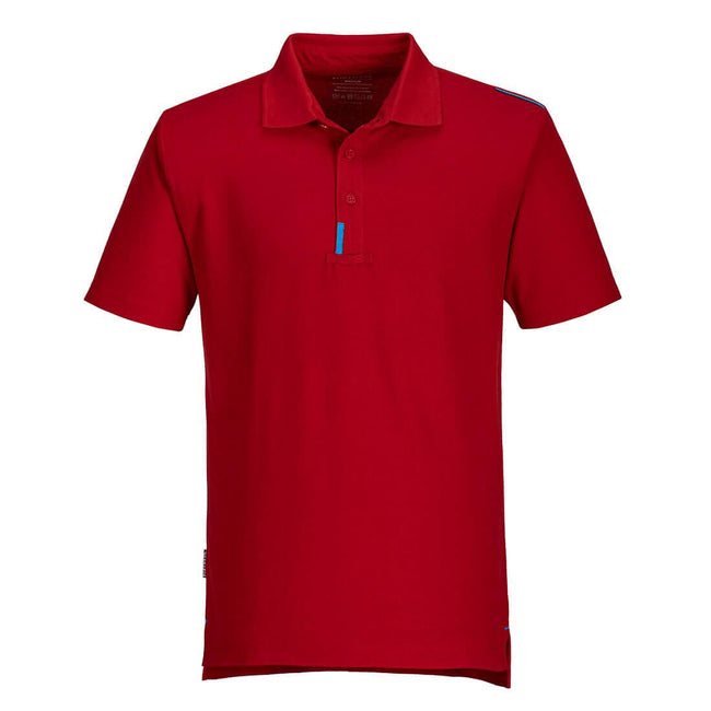 Deep Red - Front - Portwest Mens WX3 Polo Shirt