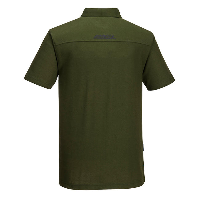 Olive Green - Back - Portwest Mens WX3 Polo Shirt
