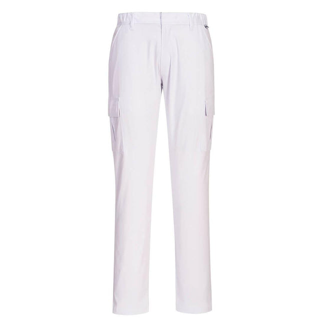 White - Front - Portwest Mens Combat Stretch Slim Combat Trousers