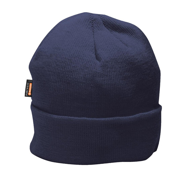 Navy - Front - Portwest Unisex Adult Knitted Beanie