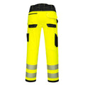 Yellow-Black - Back - Portwest Womens-Ladies PW3 Stretch Hi-Vis Work Trousers