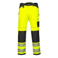 Yellow-Black - Front - Portwest Womens-Ladies PW3 Stretch Hi-Vis Work Trousers