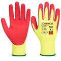 Yellow-Red - Front - Portwest Unisex Adult A626 Vis Tex HR Cut Resistant Gloves