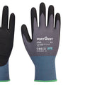 Black-Grey - Back - Portwest Unisex Adult AP65 NPR Pro Nitrile Gloves