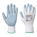 Grey-White - Front - Portwest Unisex Adult A319 Flexo Nitrile Grip Gloves